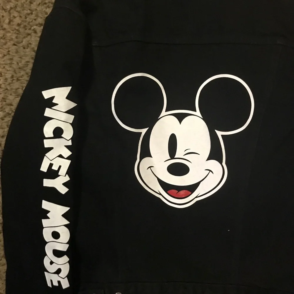 Levi's Black Jacket with White Mickey Graphic - Picture 2 of 8